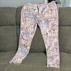Floral Women's Jeans ladies 14 pink purple white Levi’s pastel colors